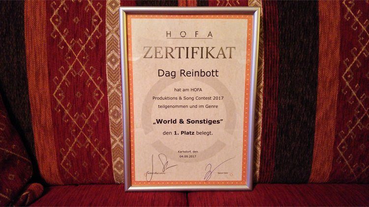 Hofa Zertifikat 2017 - Dag Reinbott